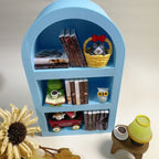 Arched Bookshelf with Mini Books(Includes random 5 small ornaments)