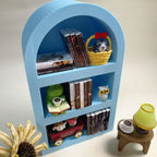 Arched Bookshelf with Mini Books(Includes random 5 small ornaments)