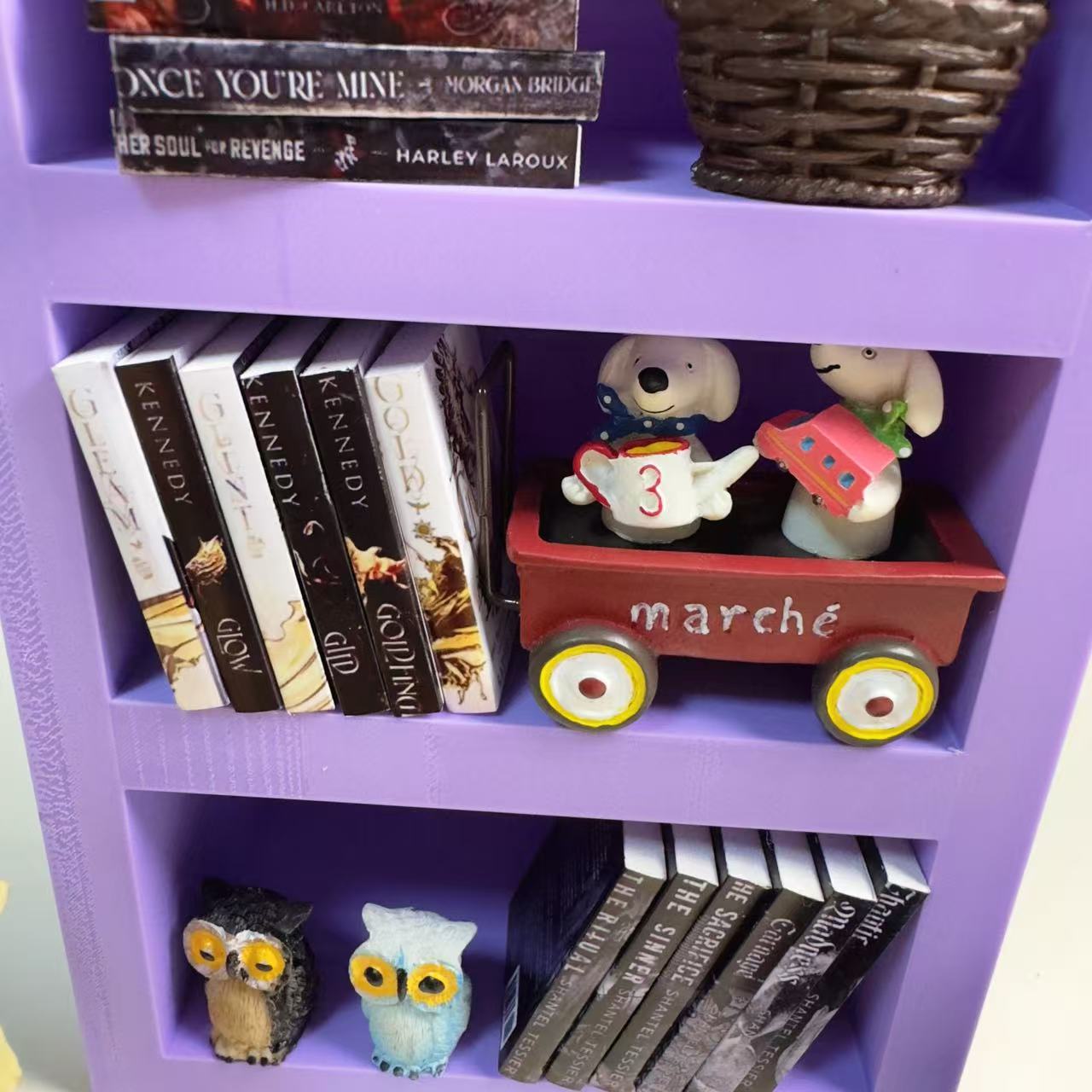 Arched Bookshelf with Mini Books(Includes random 5 small ornaments)