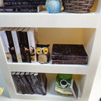 Arched Bookshelf with Mini Books(Includes random 5 small ornaments)