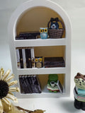Arched Bookshelf with Mini Books(Includes random 5 small ornaments)