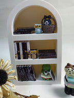 Arched Bookshelf with Mini Books(Includes random 5 small ornaments)