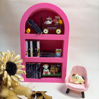Arched Bookshelf with Mini Books(Includes random 5 small ornaments)