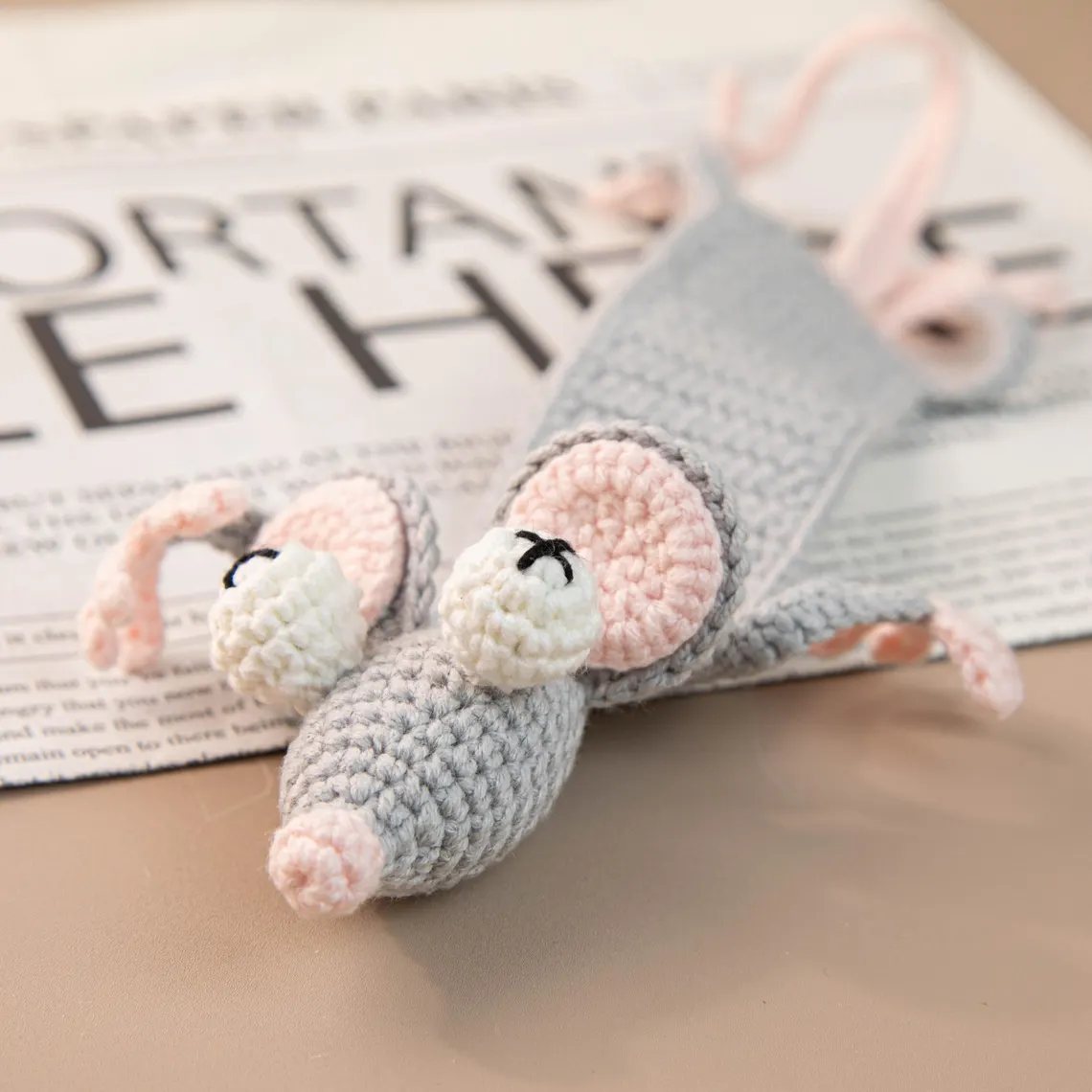 Handmade Crochet Mouse Bookmark