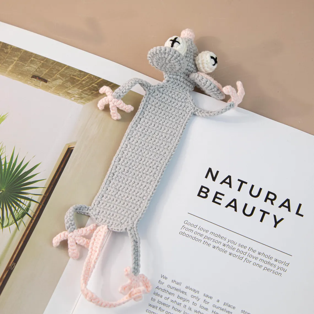 Handmade Crochet Mouse Bookmark